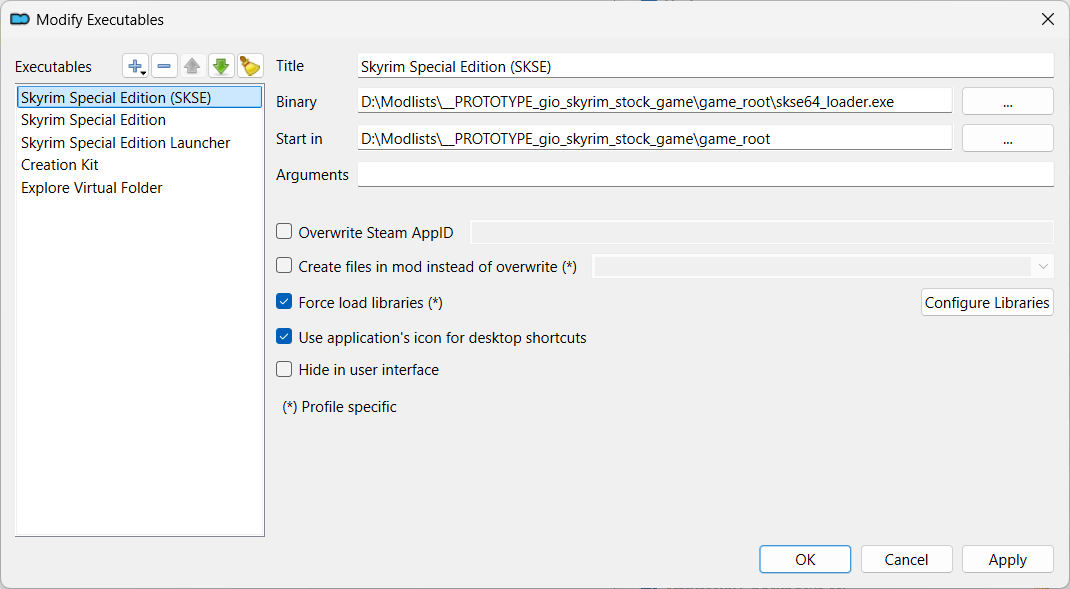 skse launcher with custom name