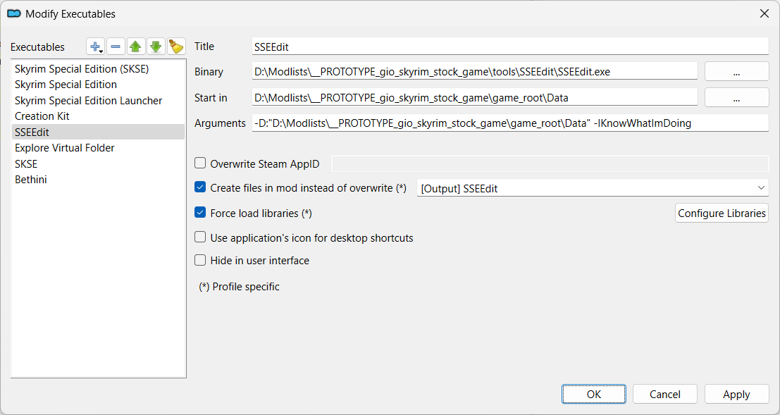 sseedit launcher config