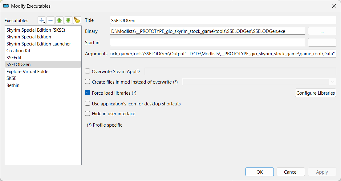 sselodgen launcher config