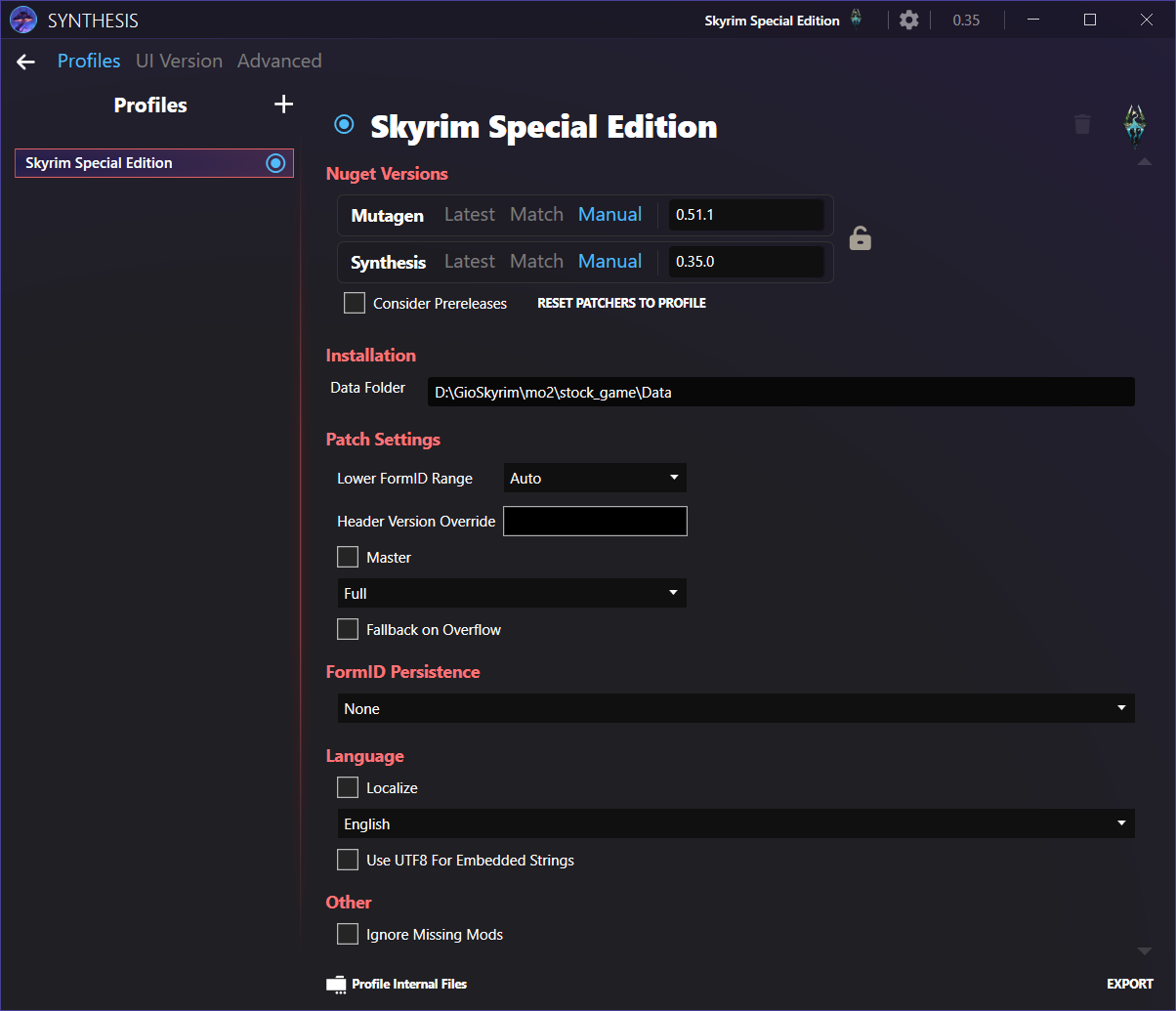 setup game data folder
